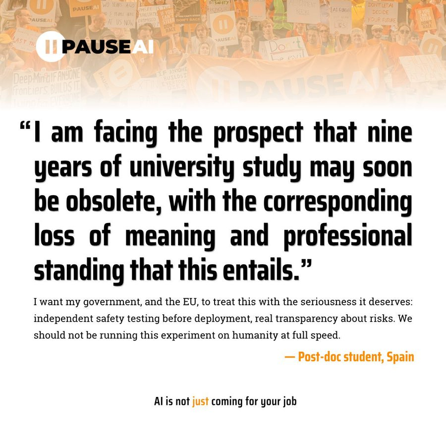 Post-doc student, Spain I am facing the prospect that nine years of university study may soon be obsolete, with the corresponding loss of meaning and professional standing that this entails.